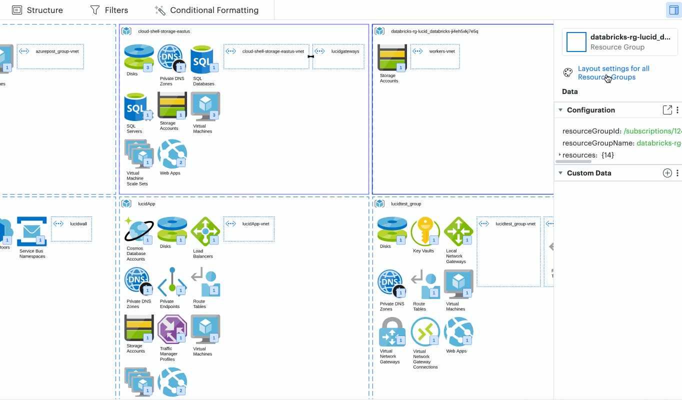 Lucidscale での Azure インフラストラクチャモデルの使用 – Lucid