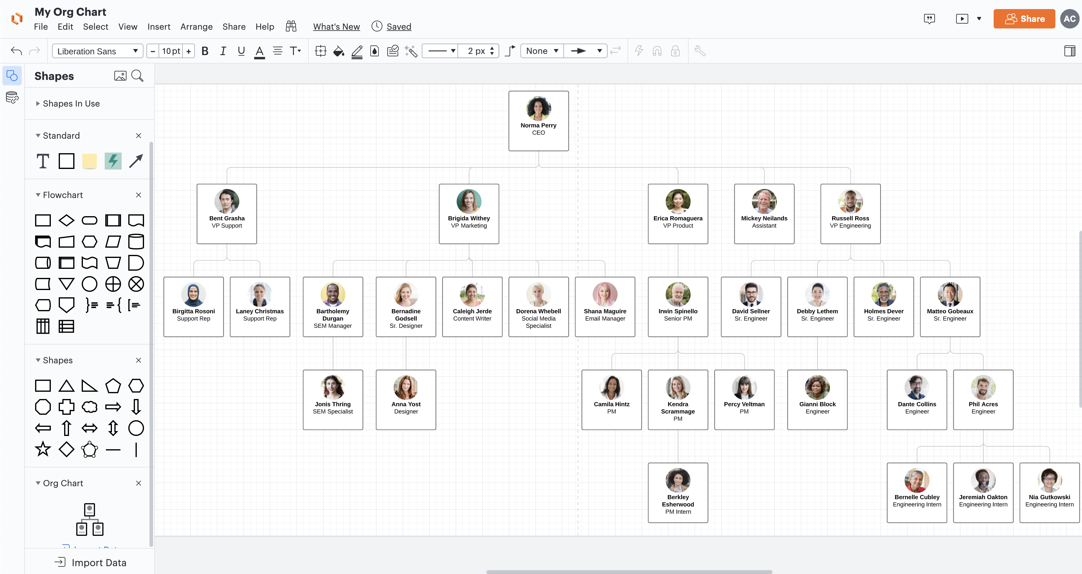 Create an org chart – Lucid