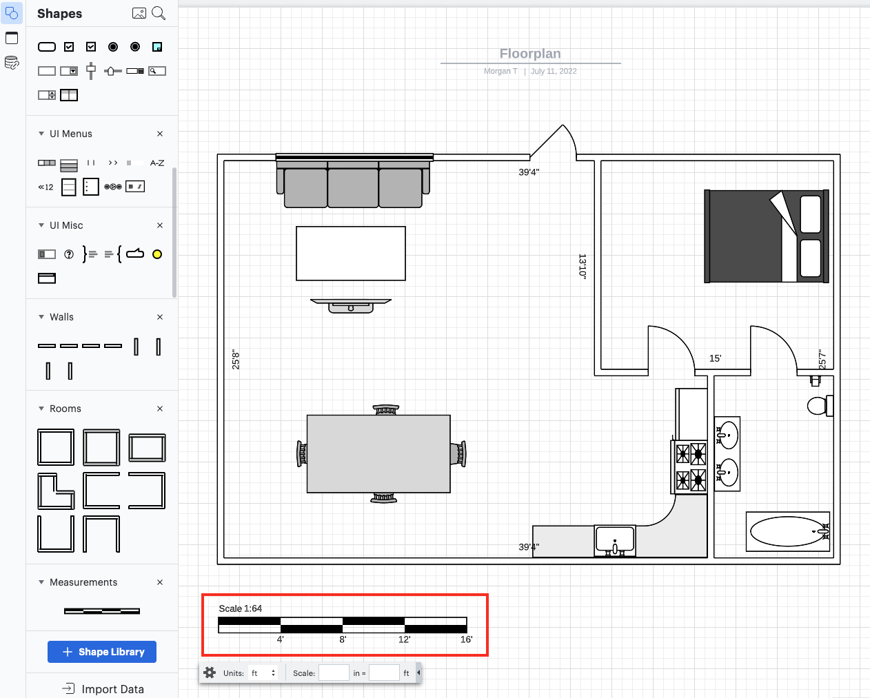 Dessiner un plan à l'échelle en ligne