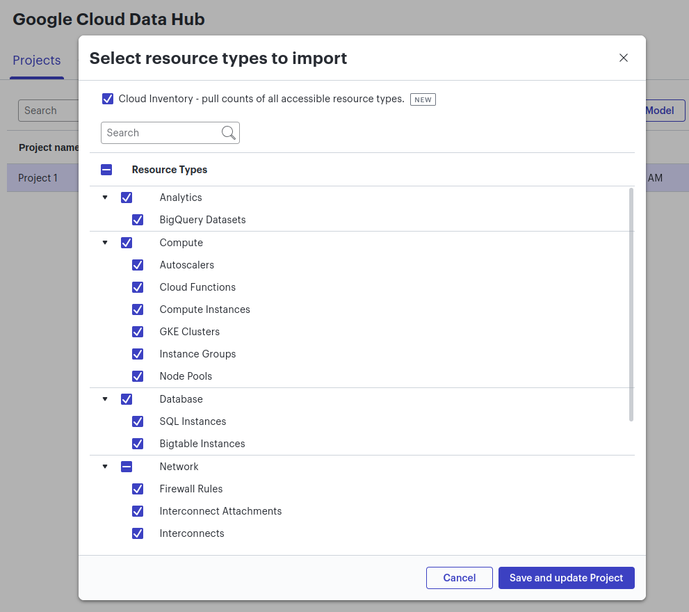 Lucidscale에서 Google Cloud 인프라 데이터 가져오기 및 관리 – Lucid