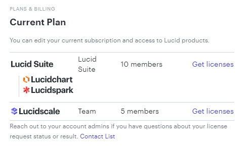 アカウント設定へのアクセスと更新 – Lucid