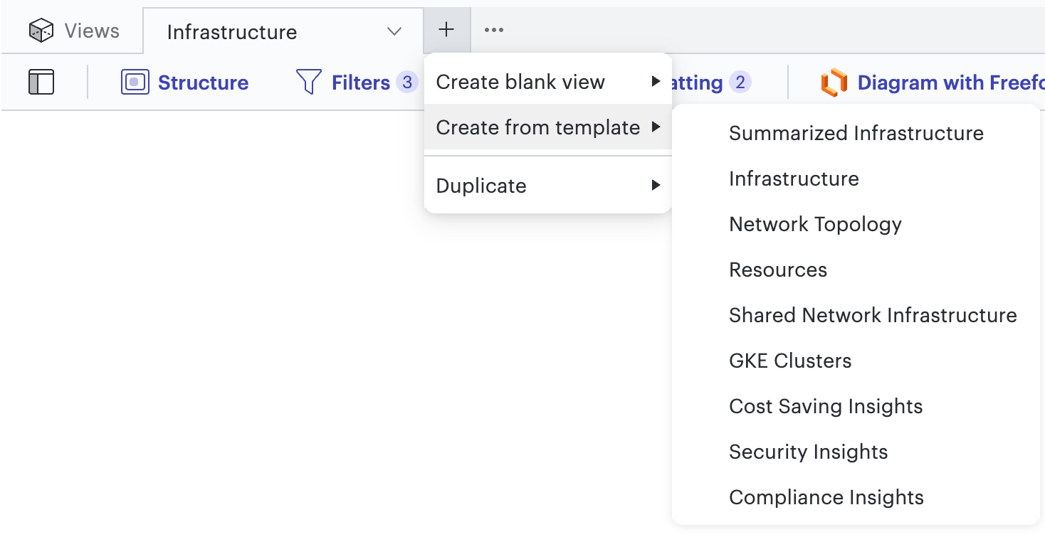 create-view-from-provided-templates-for-google-cloud erstellen