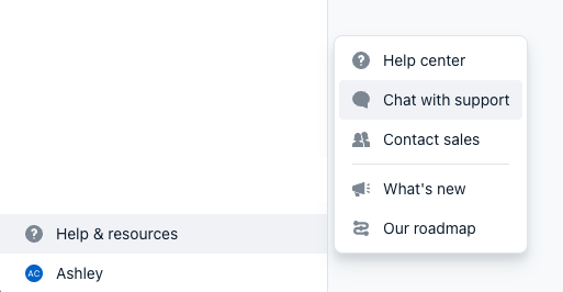 menu-to-get-airfocus-product-and-account-support.png