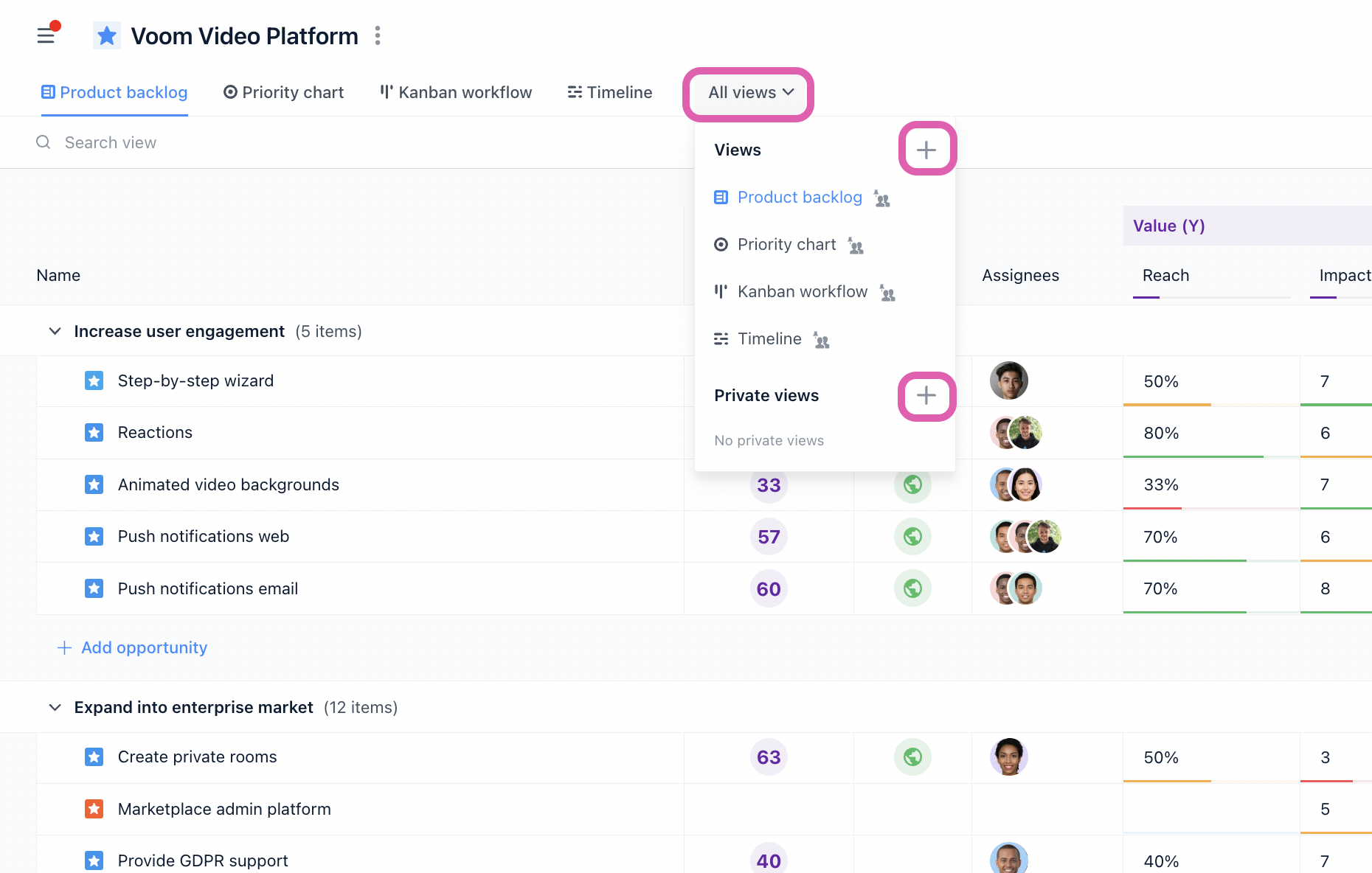 select-all-Ansichten-dropdown-and-cick-plus-icon-next-to-public-or-private.png