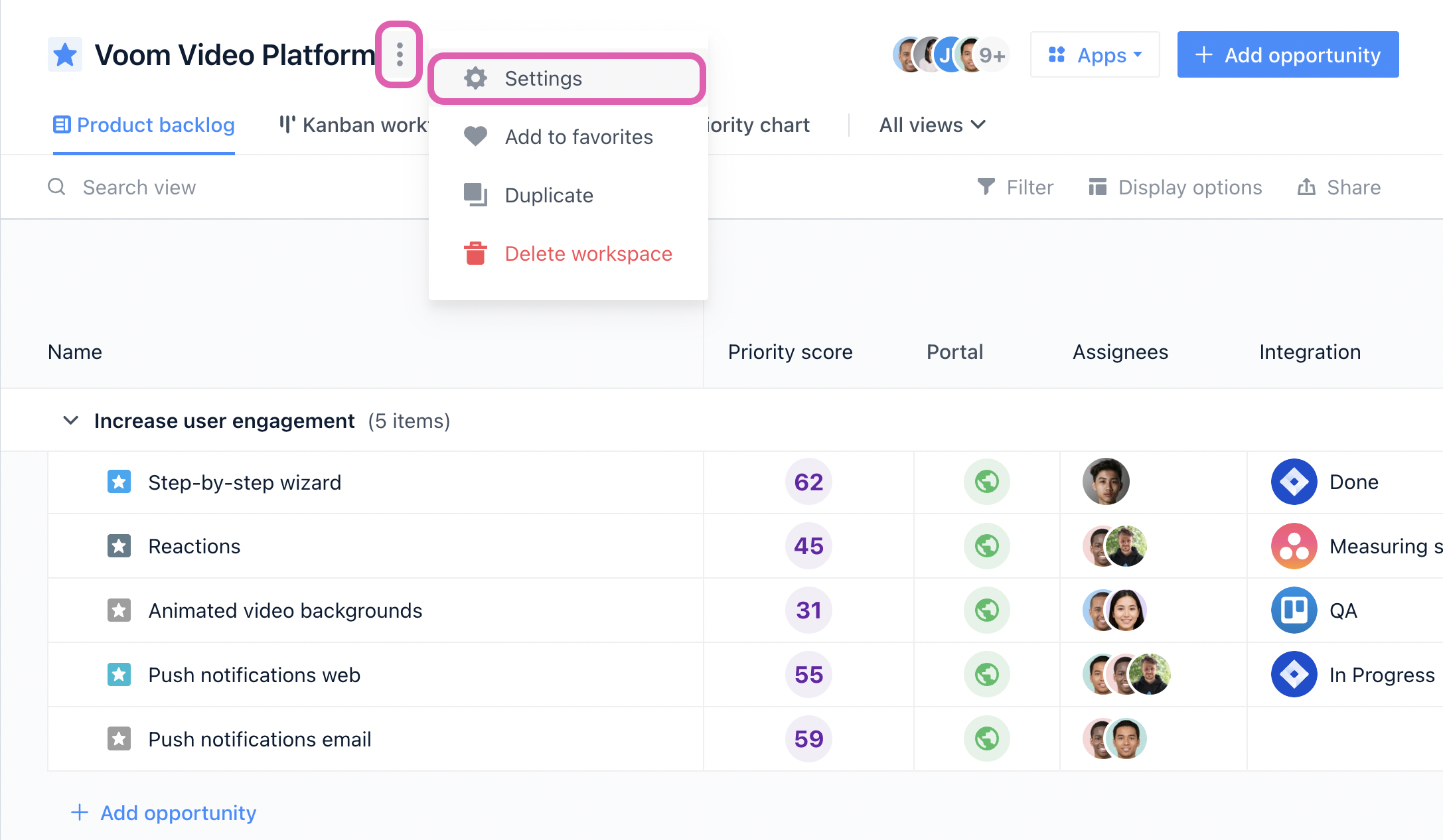 access-workspace-settings-to-add-fields-in-airfocus.png