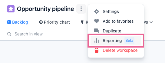 reporting-menu-option-in-airfocus.png
